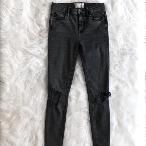 busted knee black jeans